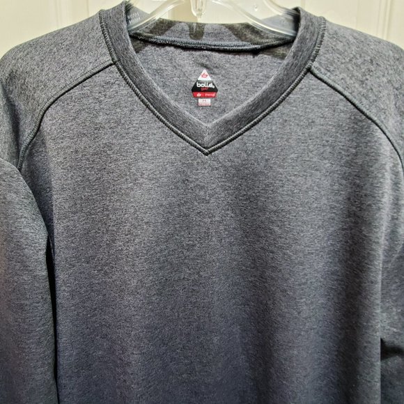 Men's BOLLE GOLF Gray V-Neck Long Sleeve Pull-Over Sweatshirt, Medium - Picture 7 of 7